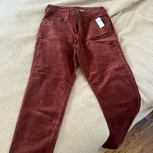 Straight leg corduroy pants